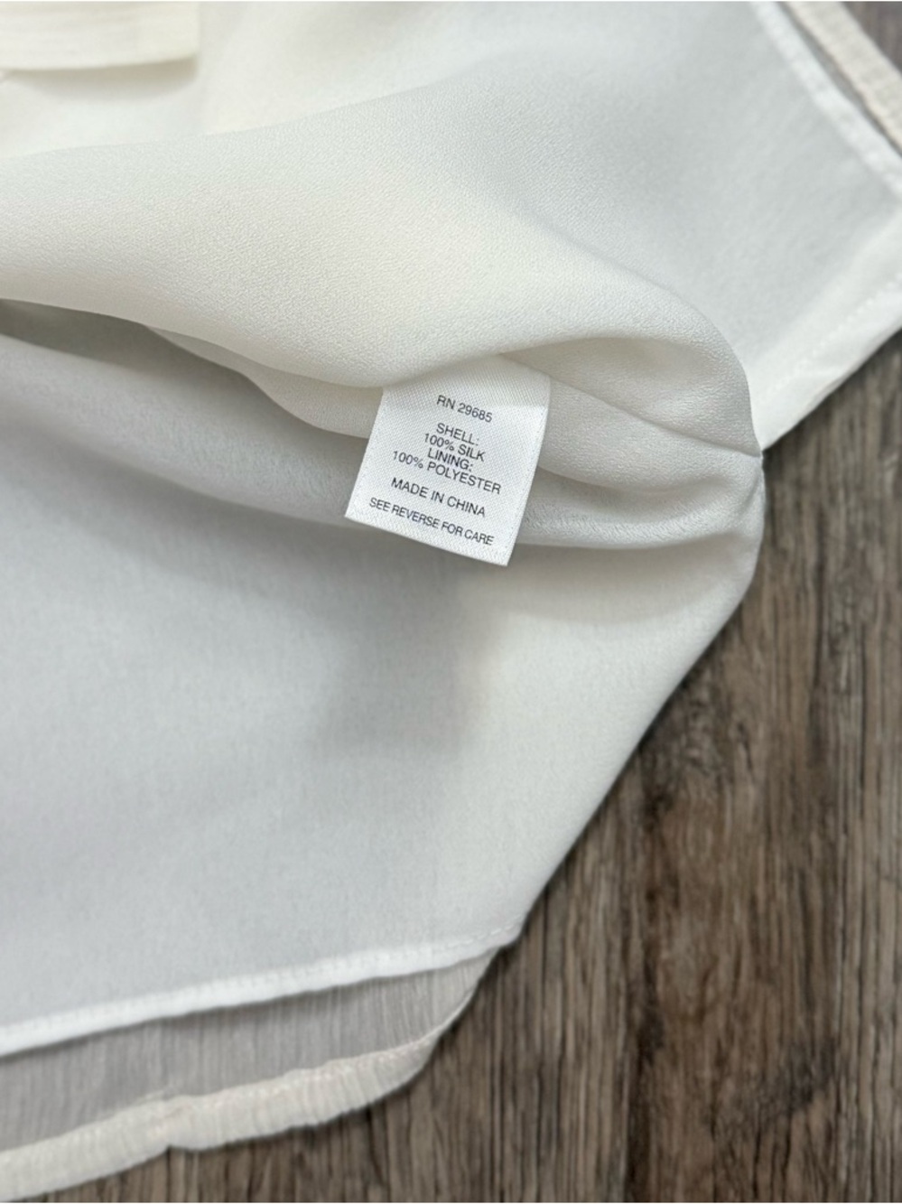 Pendleton • Silk Ivory Ruffle Neck Blouse - Picture 8 of 10
